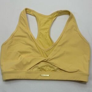 Gymshark x Whitney Simmons V3 Mesh Twist Sports Bra Yellow